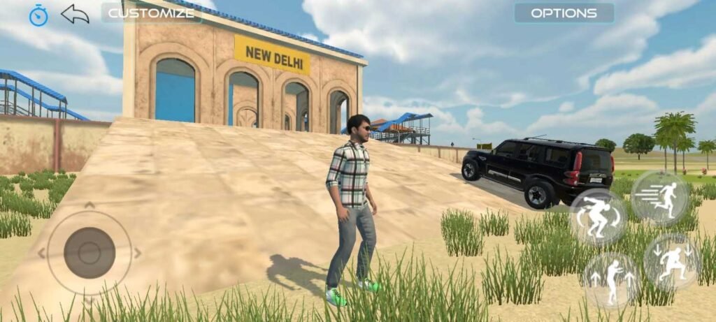 The New Delhi map in Indian Vehicles Simulator 3D, playable on PC
