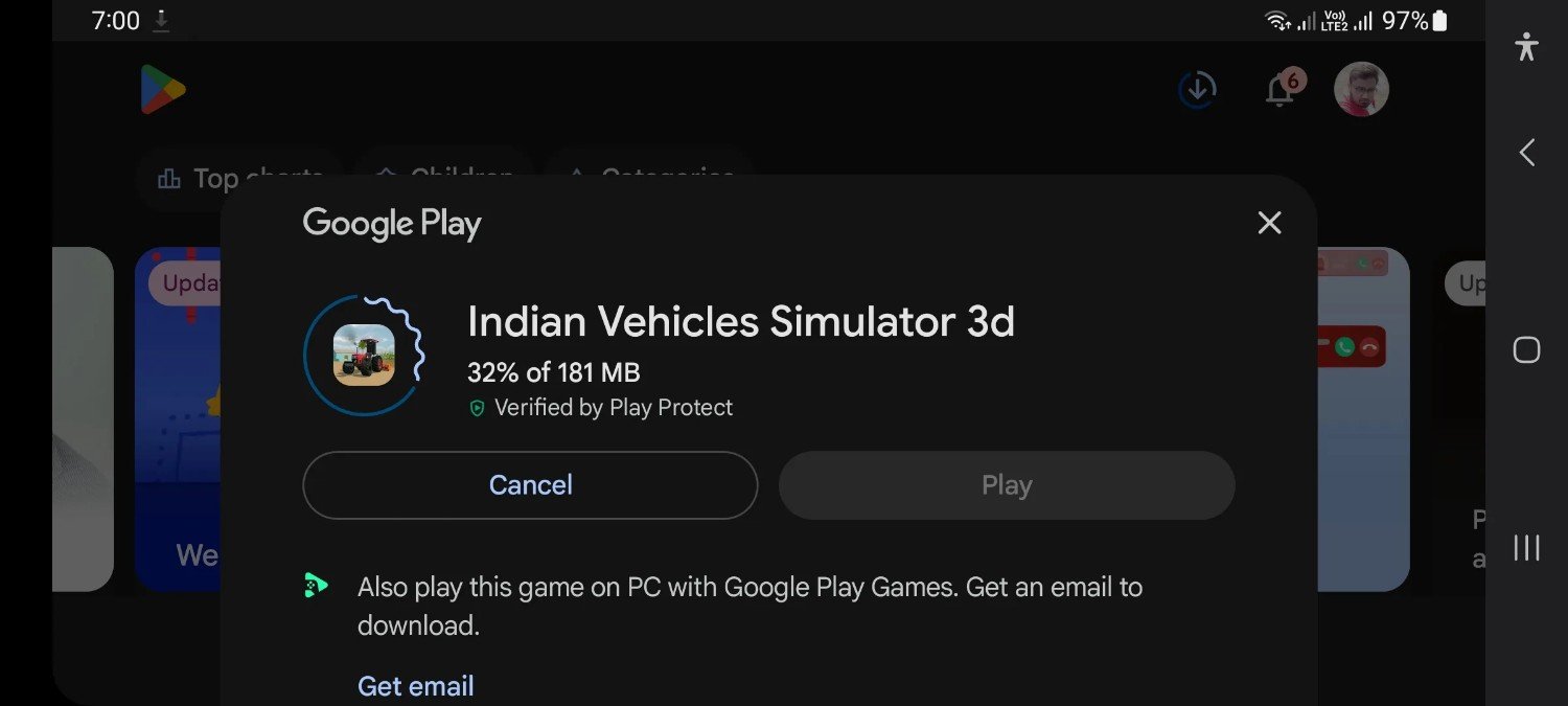 Indian Vehicles Simulator 3D downloading in the Play Store