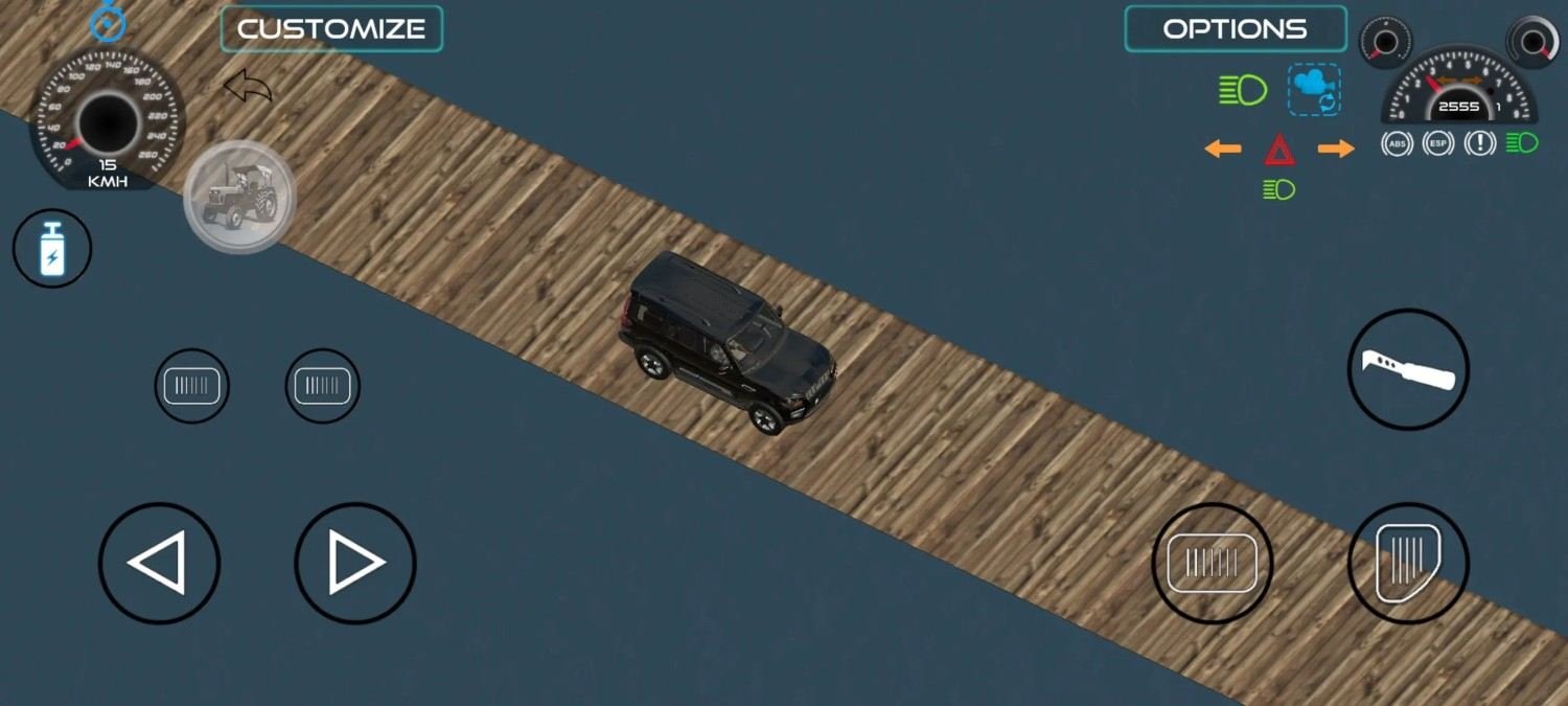 Vehicle crossing a bridge in Indian Vehicles Simulator 3D open world