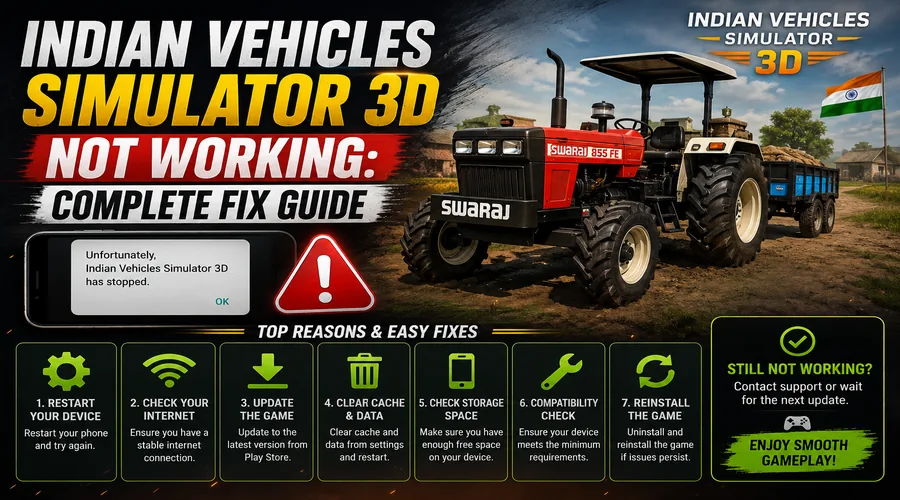 Indian Vehicles Simulator 3D not working loading screen on Android